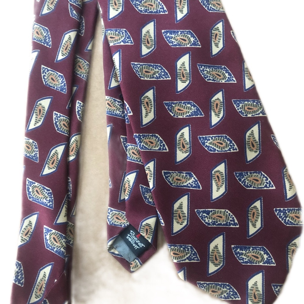 Vintage Robert Talbott Silk Neckie Made In The USA